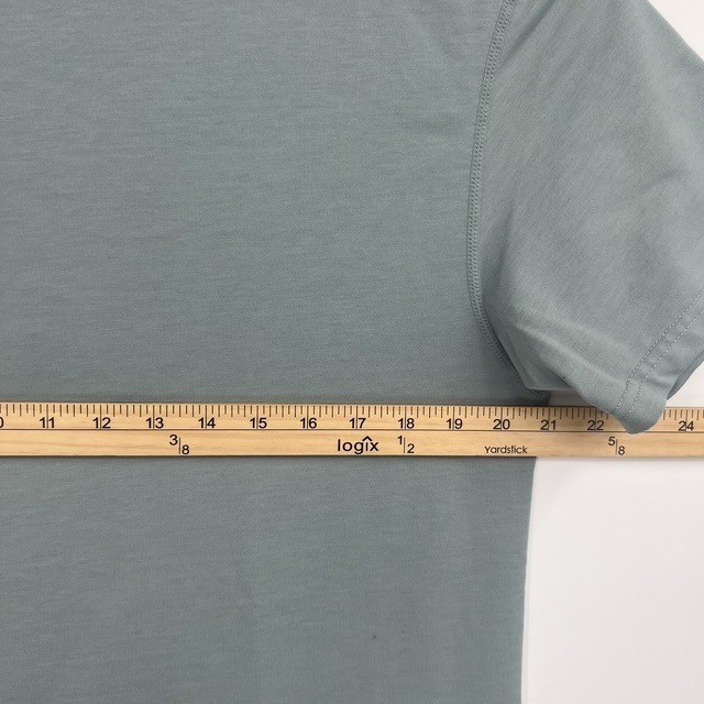BYLT Premium Basics Signature Tee Mens Large Sage Green Curved Hem T-Shirt gallery