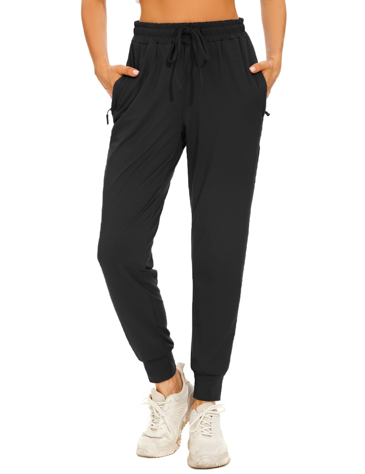 Women's Casual Pants Zipper Pockets High Waist Lounge Sweatpants Yoga Travel gallery