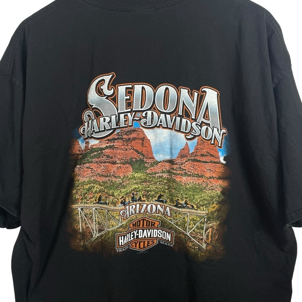 VINTAGE Harley Davidson Sedona AZ Graphic Tee in Black Multi Size 2XL gallery