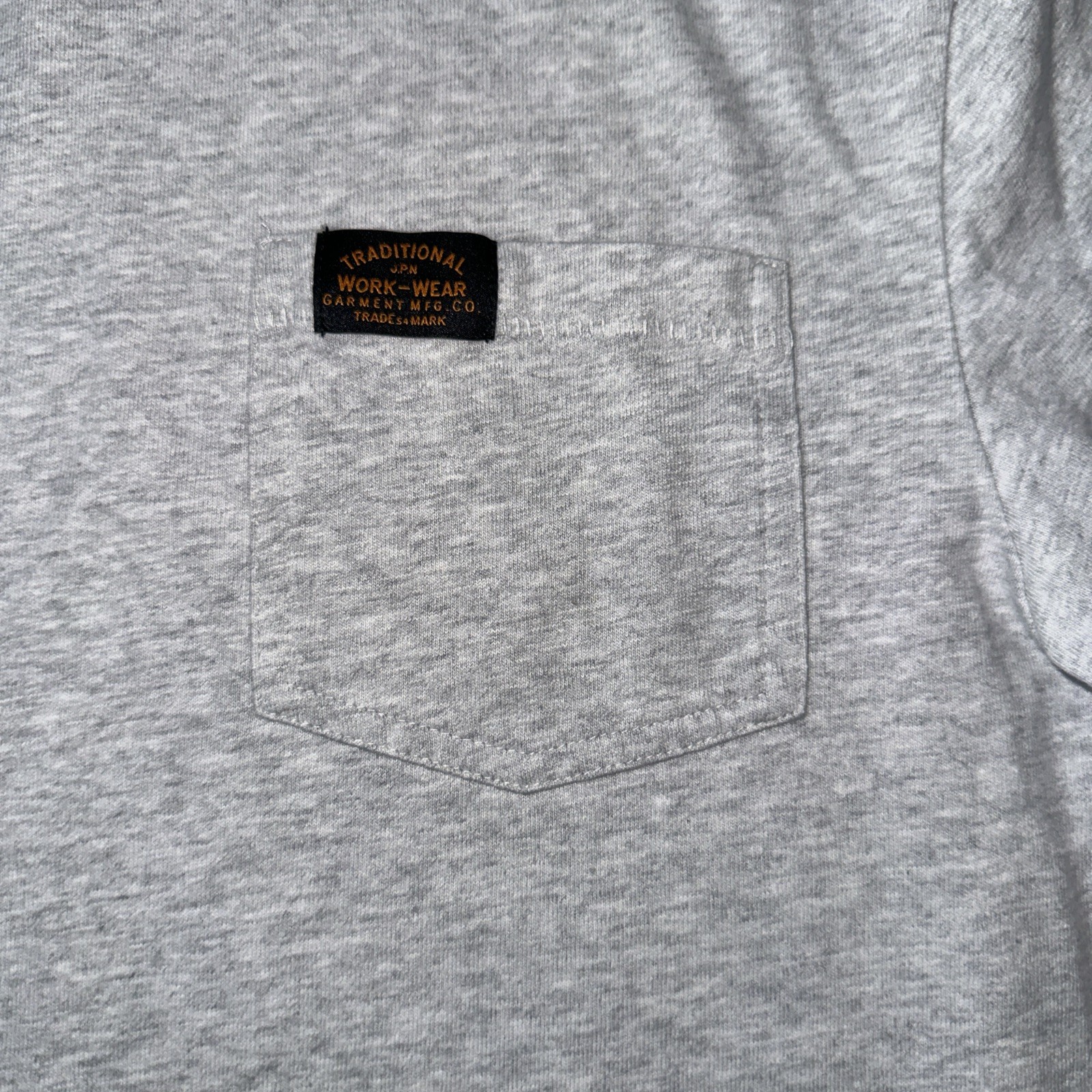 Superdry Men’s Med Heathered Gray Pocket T-Shirt Traditional Workwear Crewneck M gallery