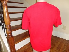 Vintage John Son HEAVYWEIGHT Red Louisiana Road Map Cotton T-shirt Adult XL