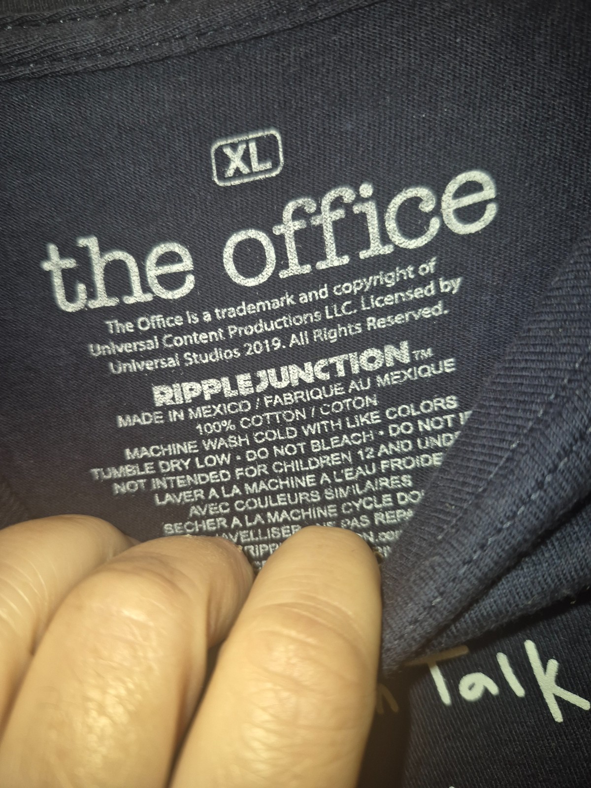 Ripple Junction The Office Kelly Kapoor's Guide to Trash Talk Navy Blue Shirt XL gallery