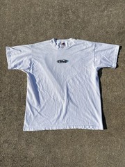 Distressed Vintage Single Stitch Tea Sandals Hiking Promo T Shirt White Size XL