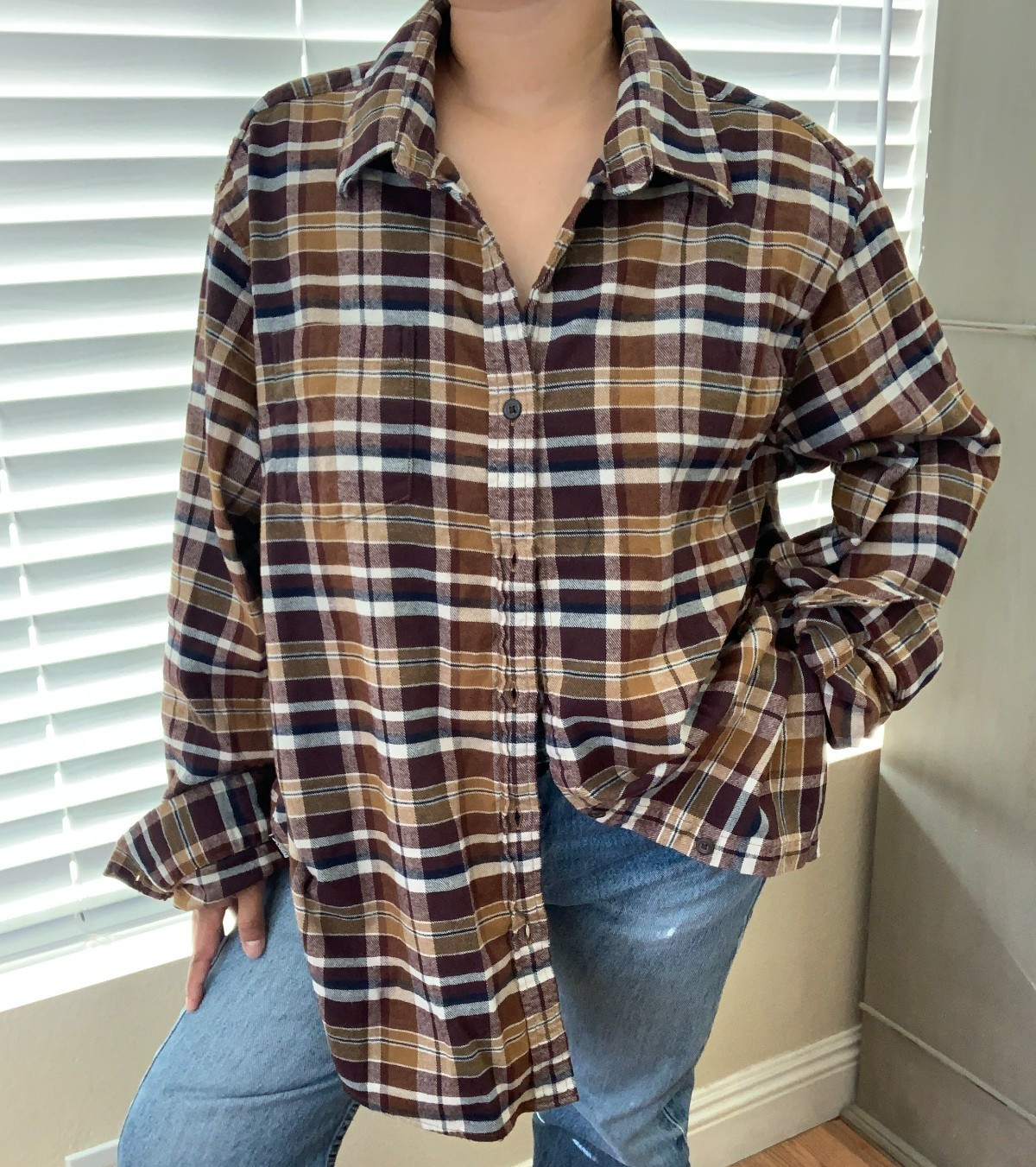 Eddie Bauer Mens Button Down Shirt Size 2XL Long Sleeves Cotton Spandex Shirt gallery