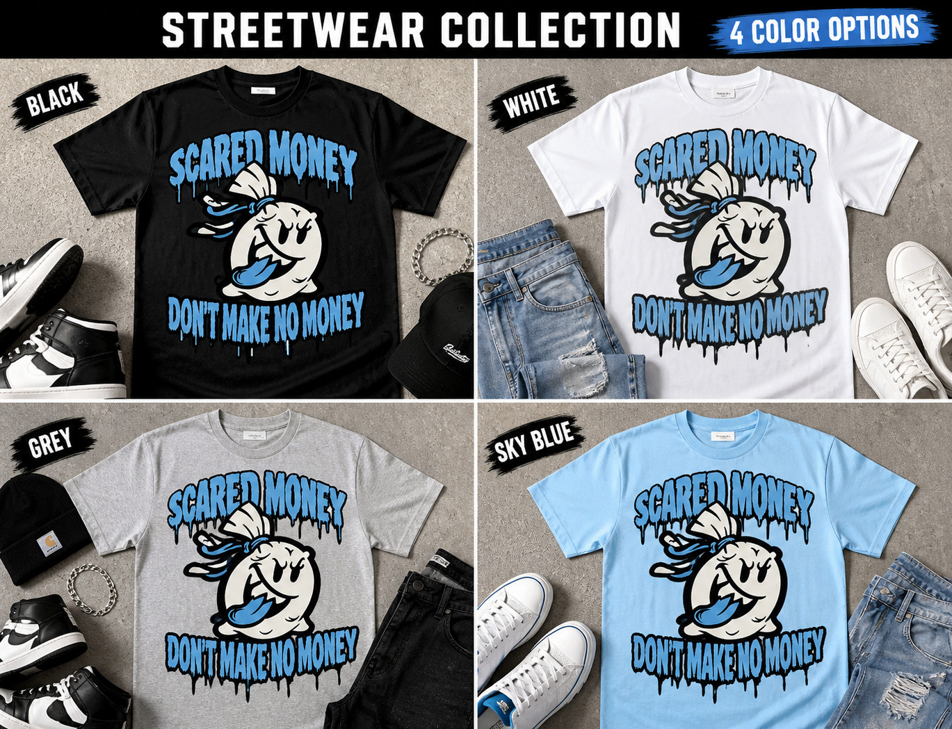 Pro Club Shaka Men's T-Shirt Sneaker Tees To Match Air Jordan 11 University Blue gallery