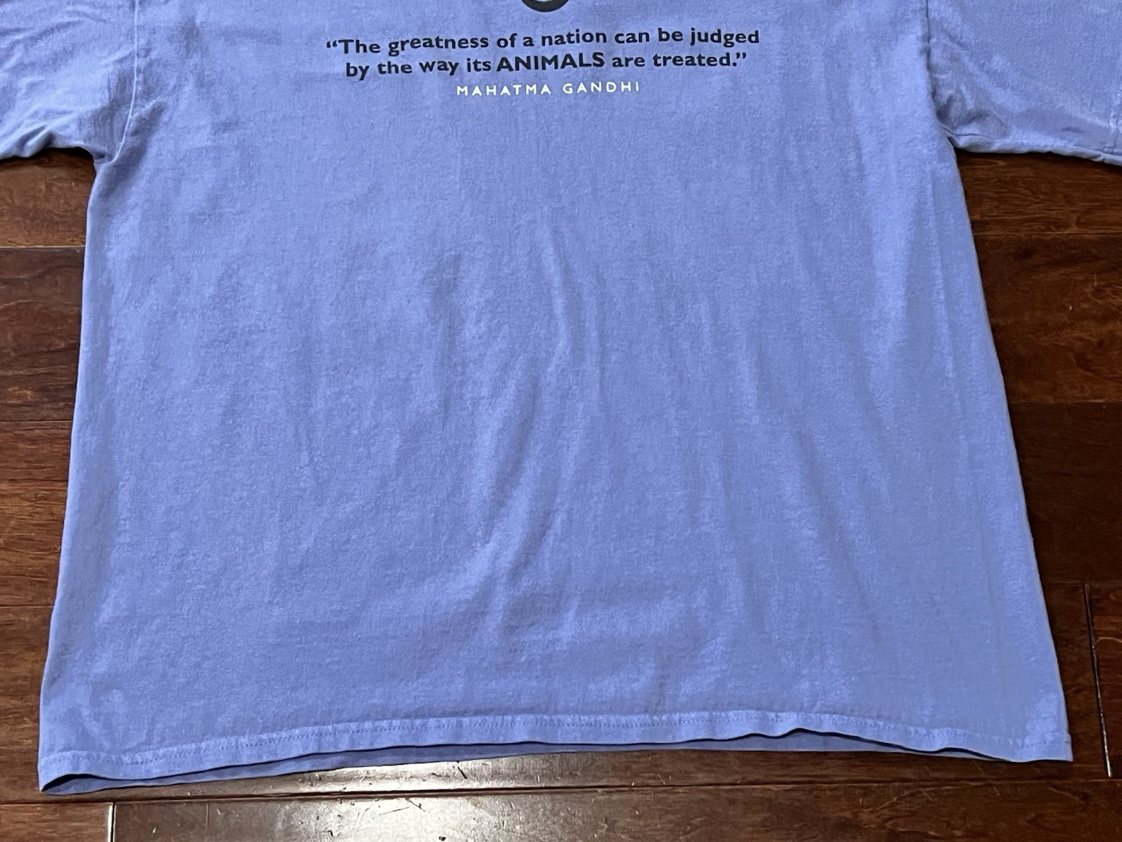 Mahatma Gandhi Purple Mens XL Dogs Cats Do More For Pets Good Treatment T Shirt gallery