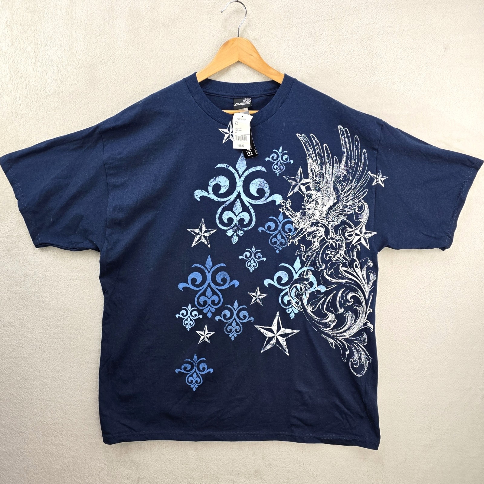 Vtg Y2K Hybrid Tee Shirt XL Stars Griffith Pinkman Grunge Goth Punk Skater Angel gallery