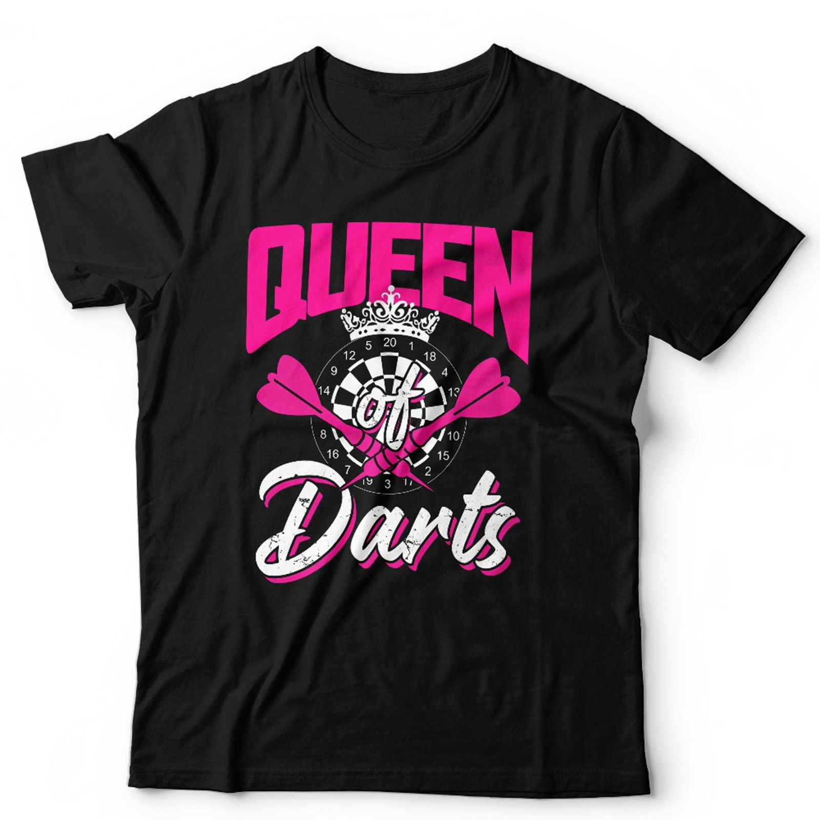 Queen Of Darts Tshirt Unisex & Semi Fitted Ladies Bullseye Oche Arrows 180 gallery