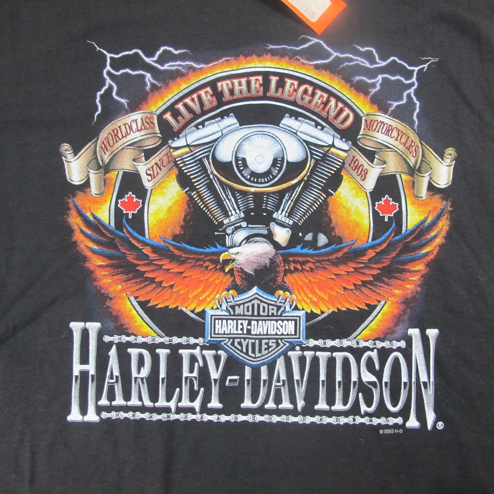 NEW Vintage 2003 Harley-Davidson T Shirt L Toronto Ontario Canada gallery