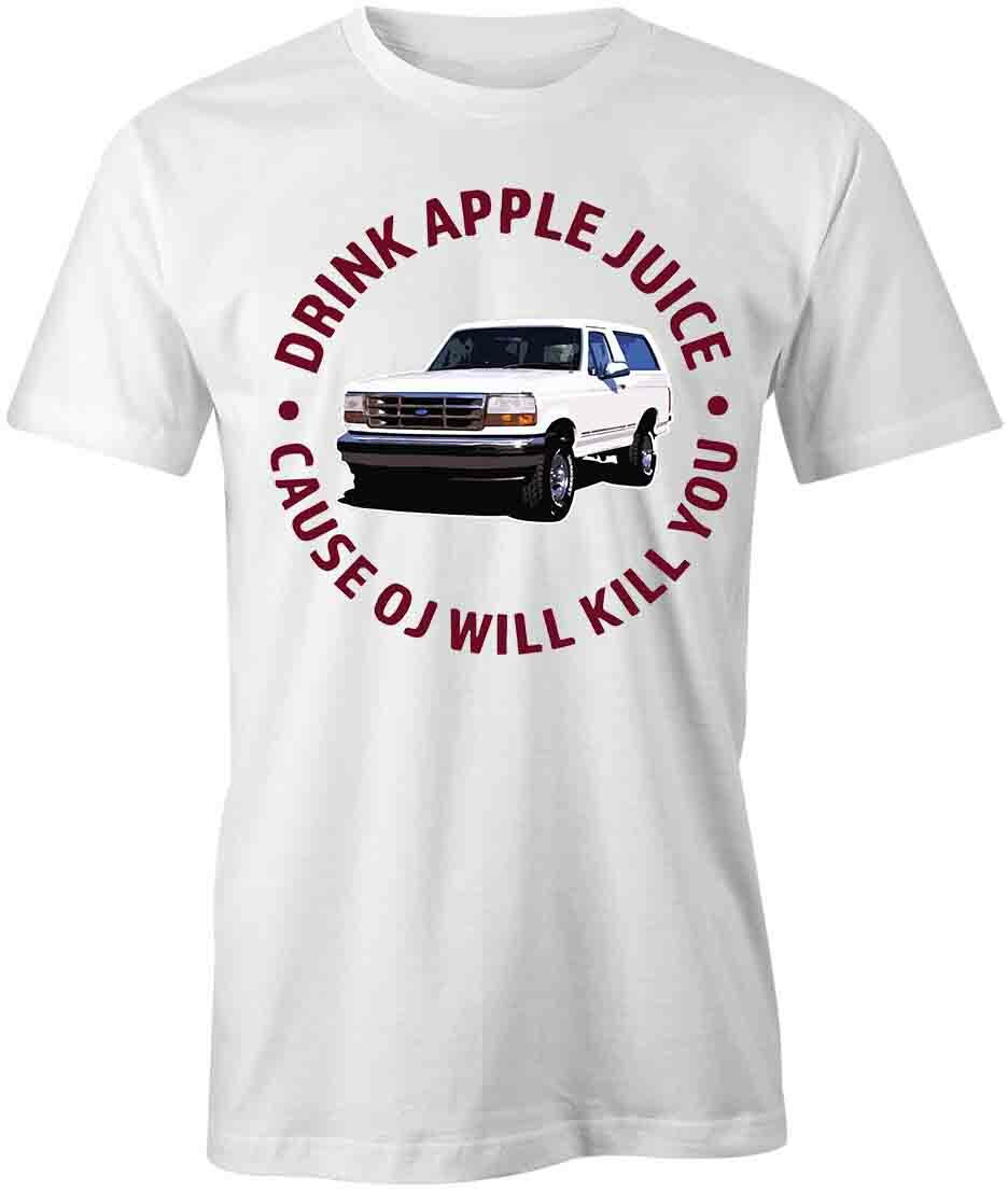 DRINK APPLE JUICE TShirt Tee Short-Sleeved Cotton FUNNY HUMOR S1WCA1012