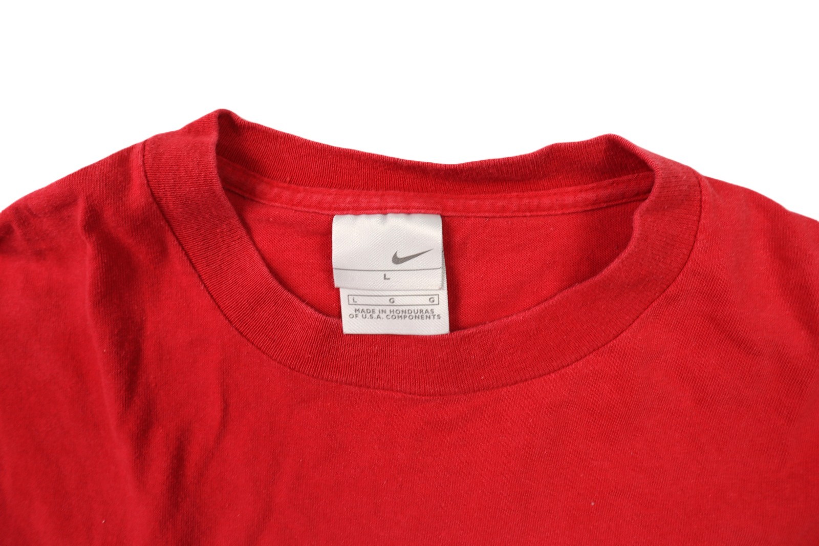VTG 90s Y2K Nike US Large Spellout Block Letter Print T Shirt Top Red gallery
