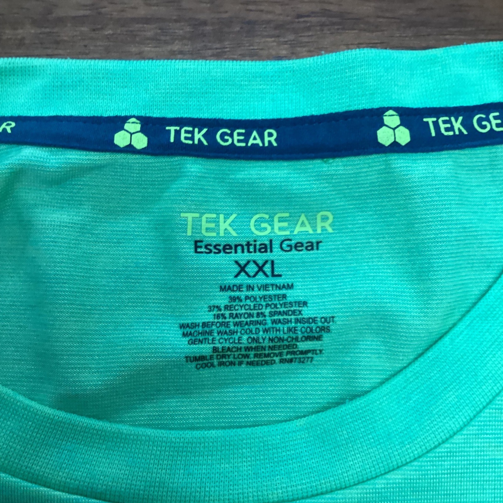 Tek Gear Mens XXL Lime Green Essential Gear Performance T-Shirt Short Sleeve Gym gallery