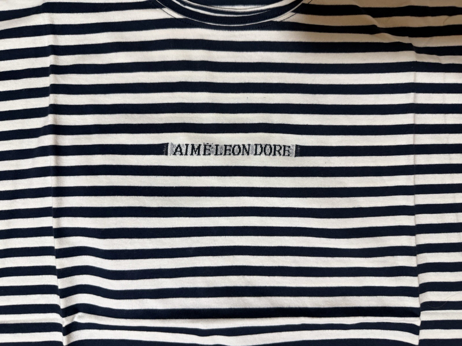 Aime Leon Dore ALD Striped Tee Beach T-Shirt SS25 Queens Navy Blaze Mens Size XL gallery