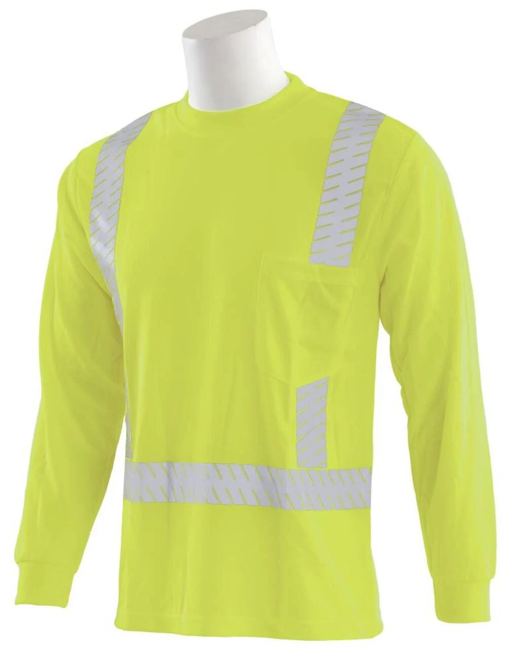 Erb 9007Seg Mesh Class 2 Long Sleeve Lime T-Shirt, Small