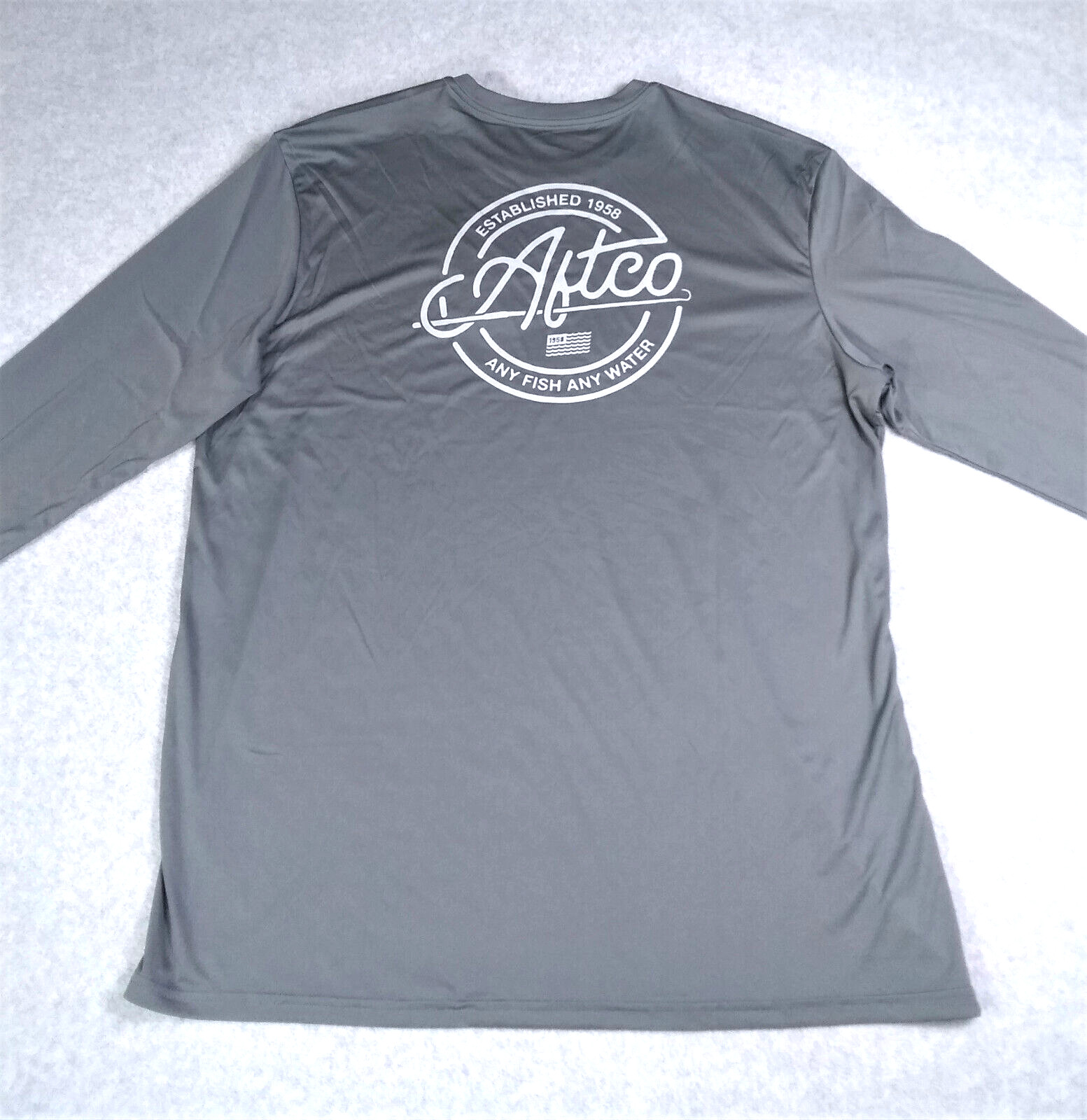 AFTCO AFTech Momentum Fishing Shirt Mens 2XL Gray Long Sleeve UPF Sunblock NEW gallery