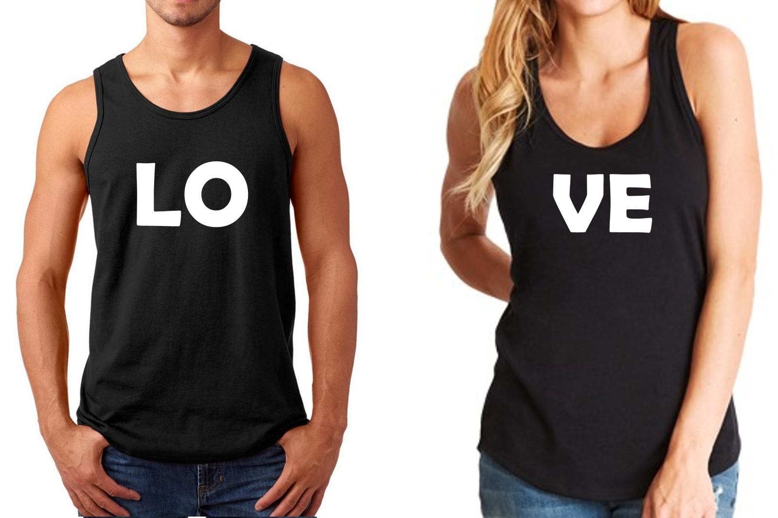 Tank Top LOVE Couple Shirts Funny Matching Valentine's Day Gift Anniversary Tees gallery