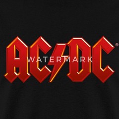 AC/DC Classic Logo With Lightning Bolt Men’s T-Shirt