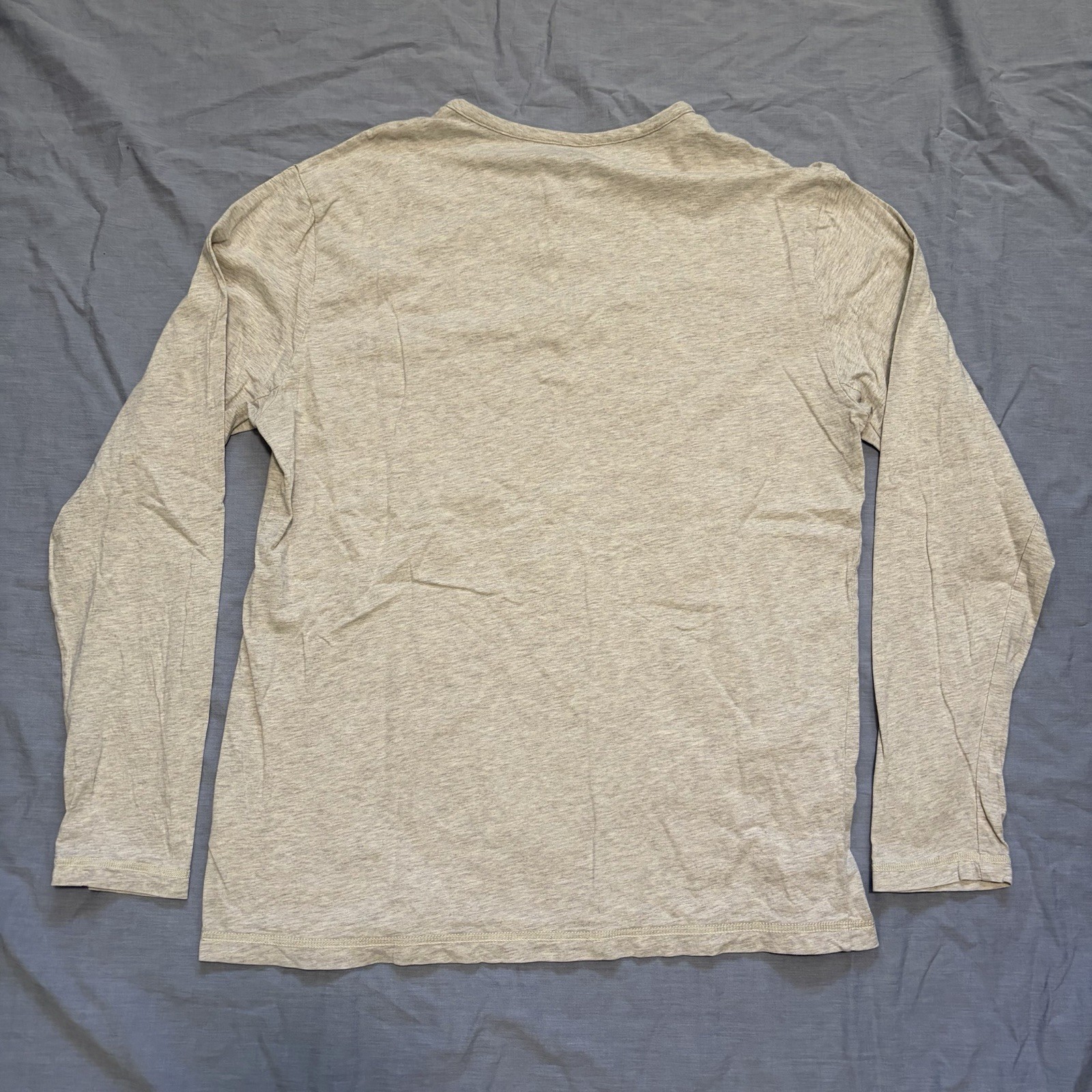 Patagonia Shirt Mens Large Beige Long Sleeve Daily Henley Organic Cotton Hiking gallery