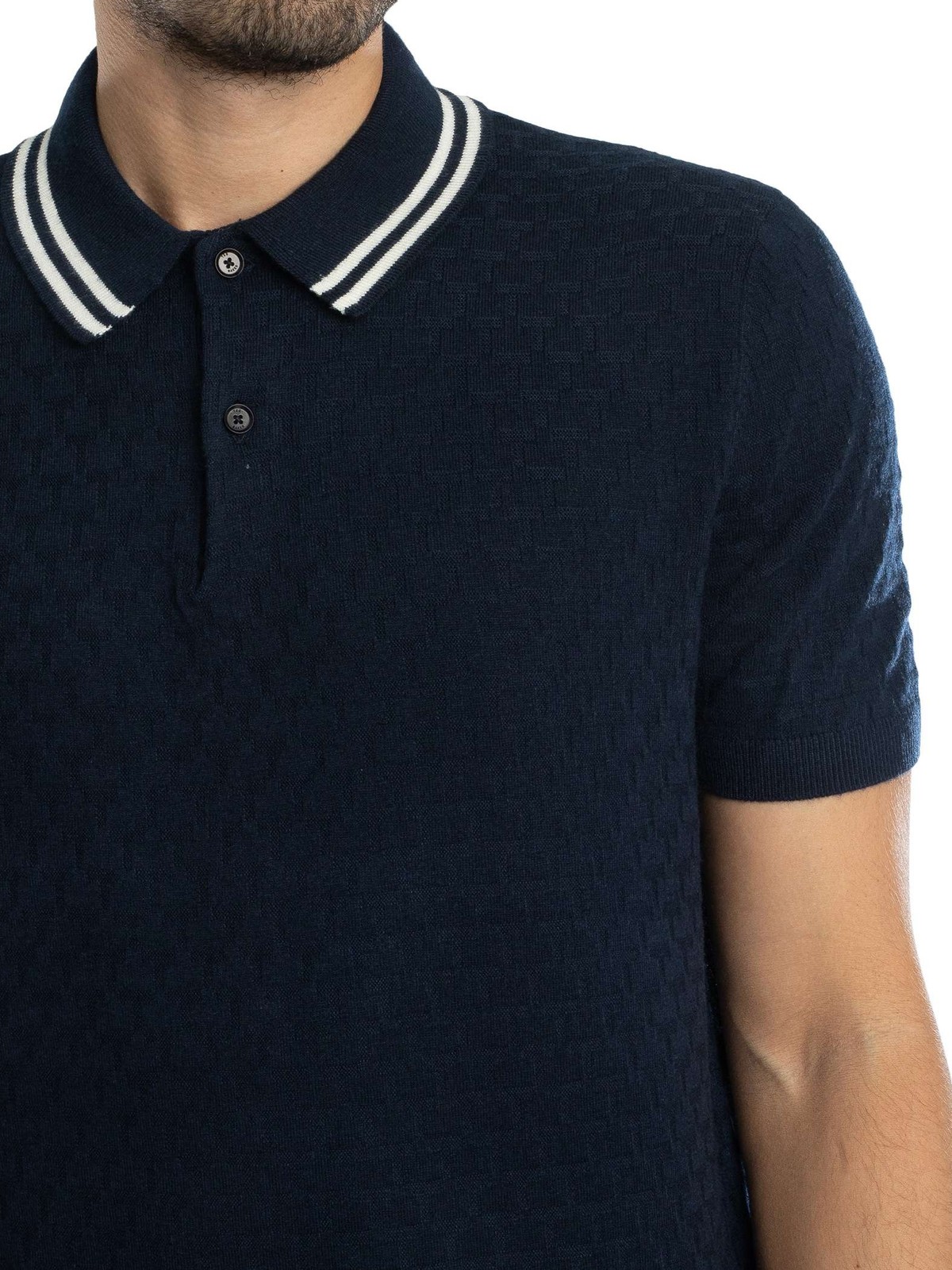 Ted Baker Men's Regular Stitched Polo Shirt, Blue gallery