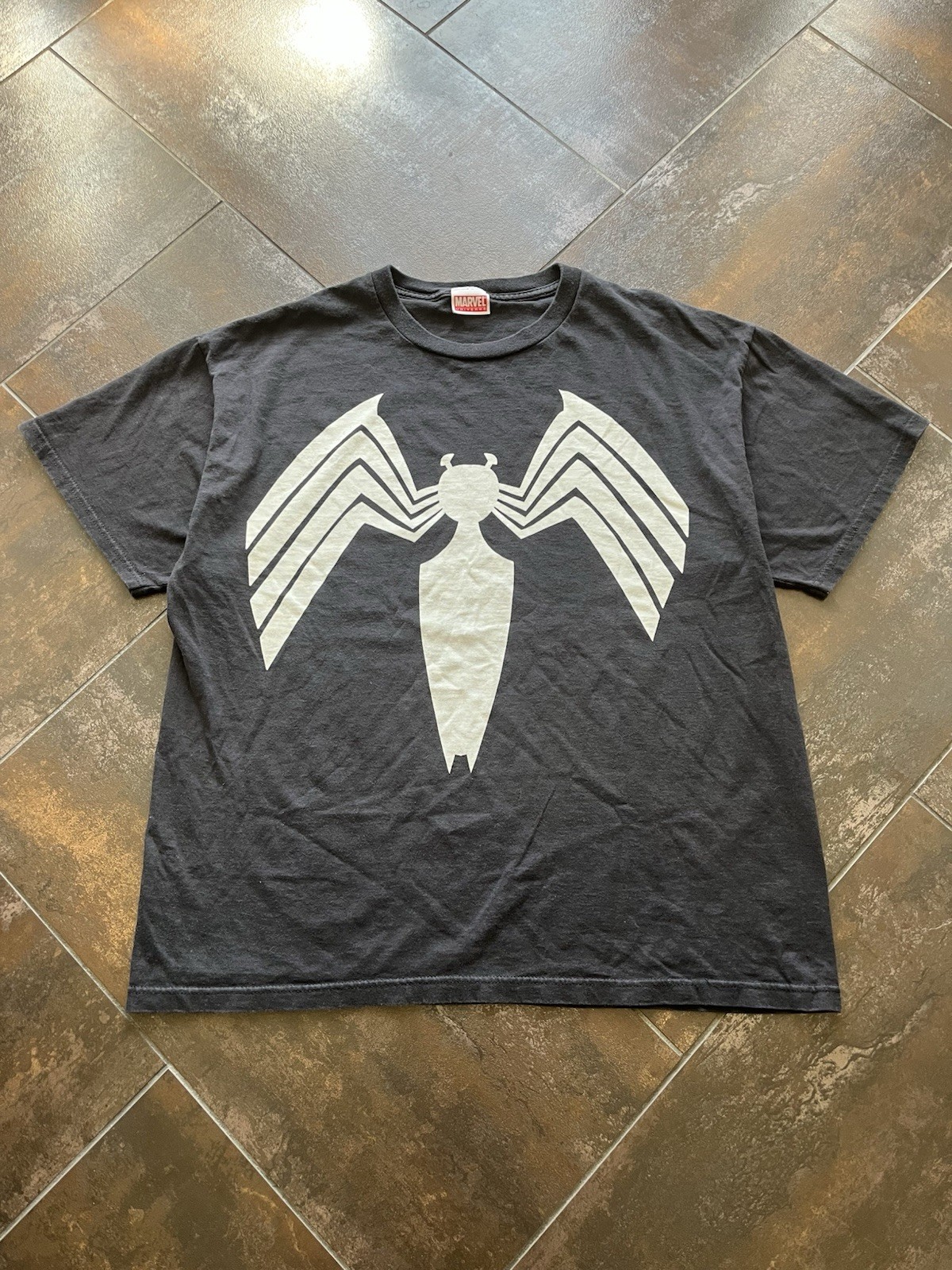 VTG 2000s Rare Black Spider-Man Promo Graphic Tee Marvel Brand 2009 Mens XL gallery