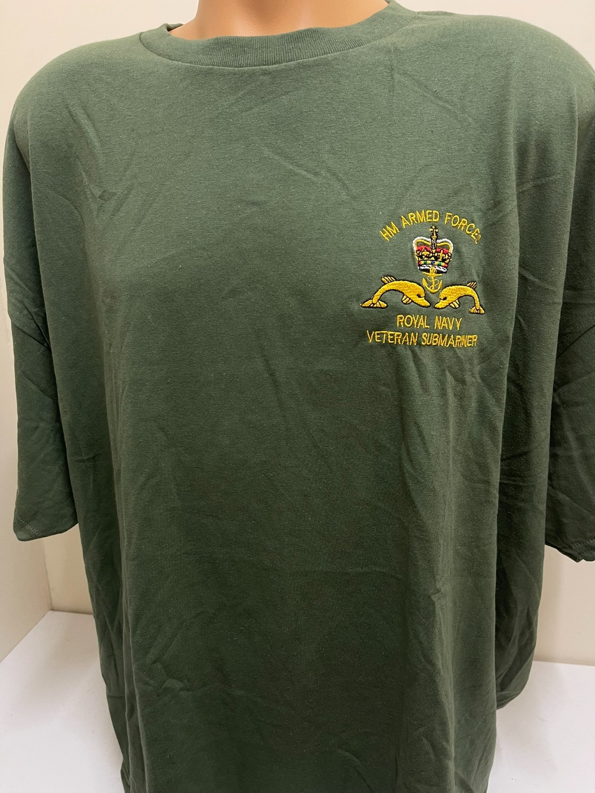 CLEARANCE: Navy Submariner Veteran Embroidered t-shirt – Military Green 3XL