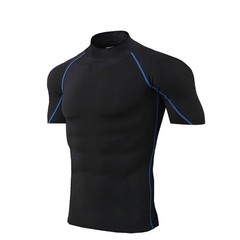 Compression T-Shirt Men’s Bodybuilding Short Sleeve Workout Gym Training Tee