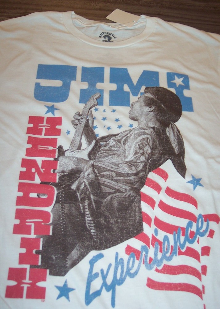 JIMI HENDRIX EXPERIENCE Star Spangled Banner USA Flag T-Shirt MENS LARGE NEW