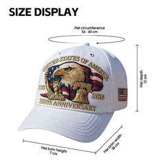 250th Anniversary USA Hat Adjustable United States 250th Anniversary Hat Ret…
