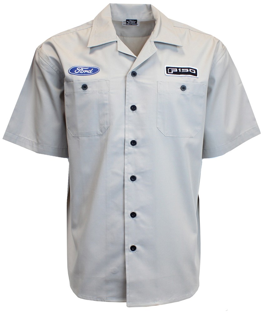 Ford F-150 Pit Mechanic Button Down Work Crew Shirt Official Licensed