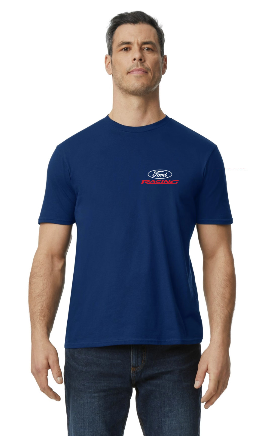 Ford Racing T-shirt Mens Graphic Tees Ford Mustang Parts Accessories Front Back gallery
