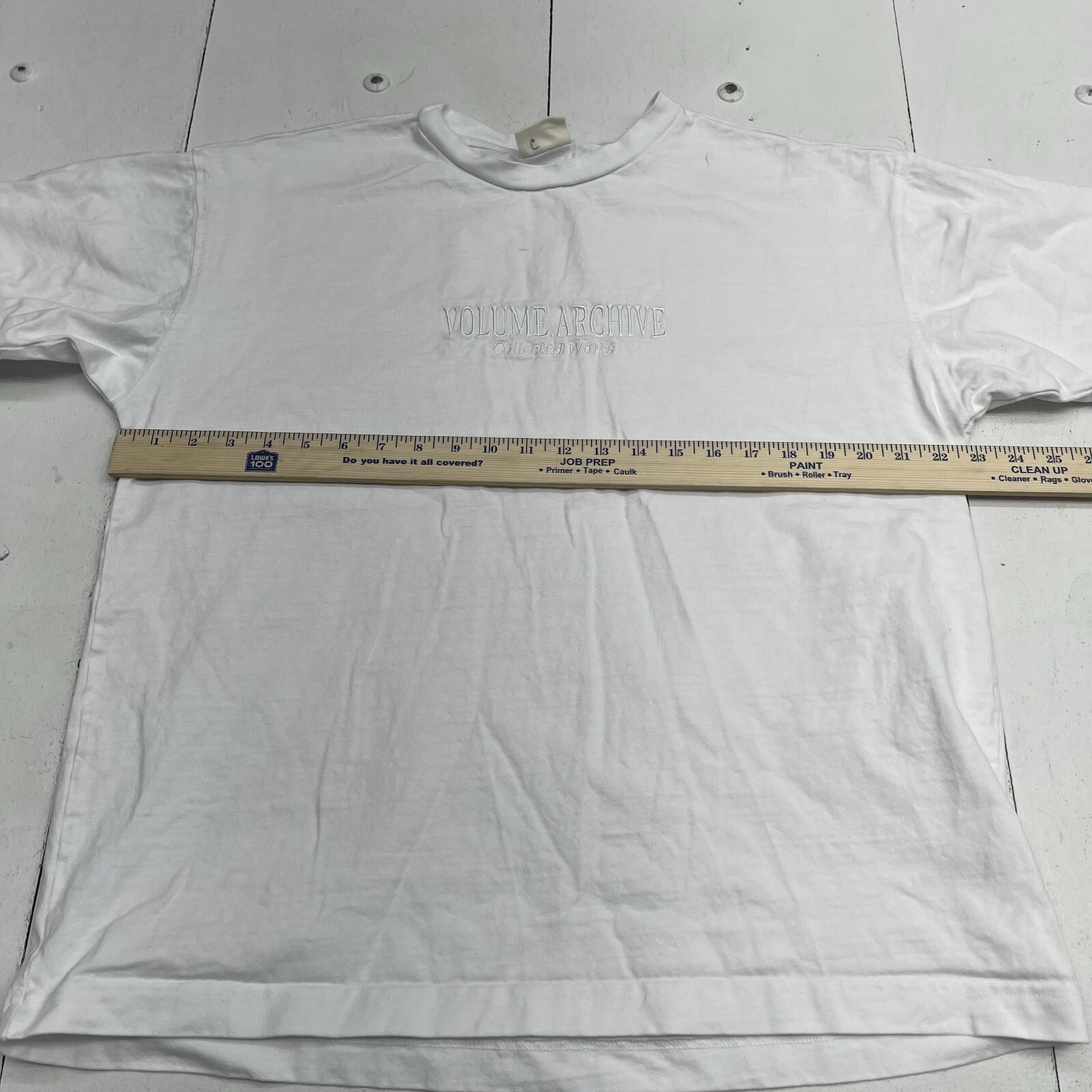Cotton On White Heavy Weight Volume Archive T Shirt Mens Size Medium gallery