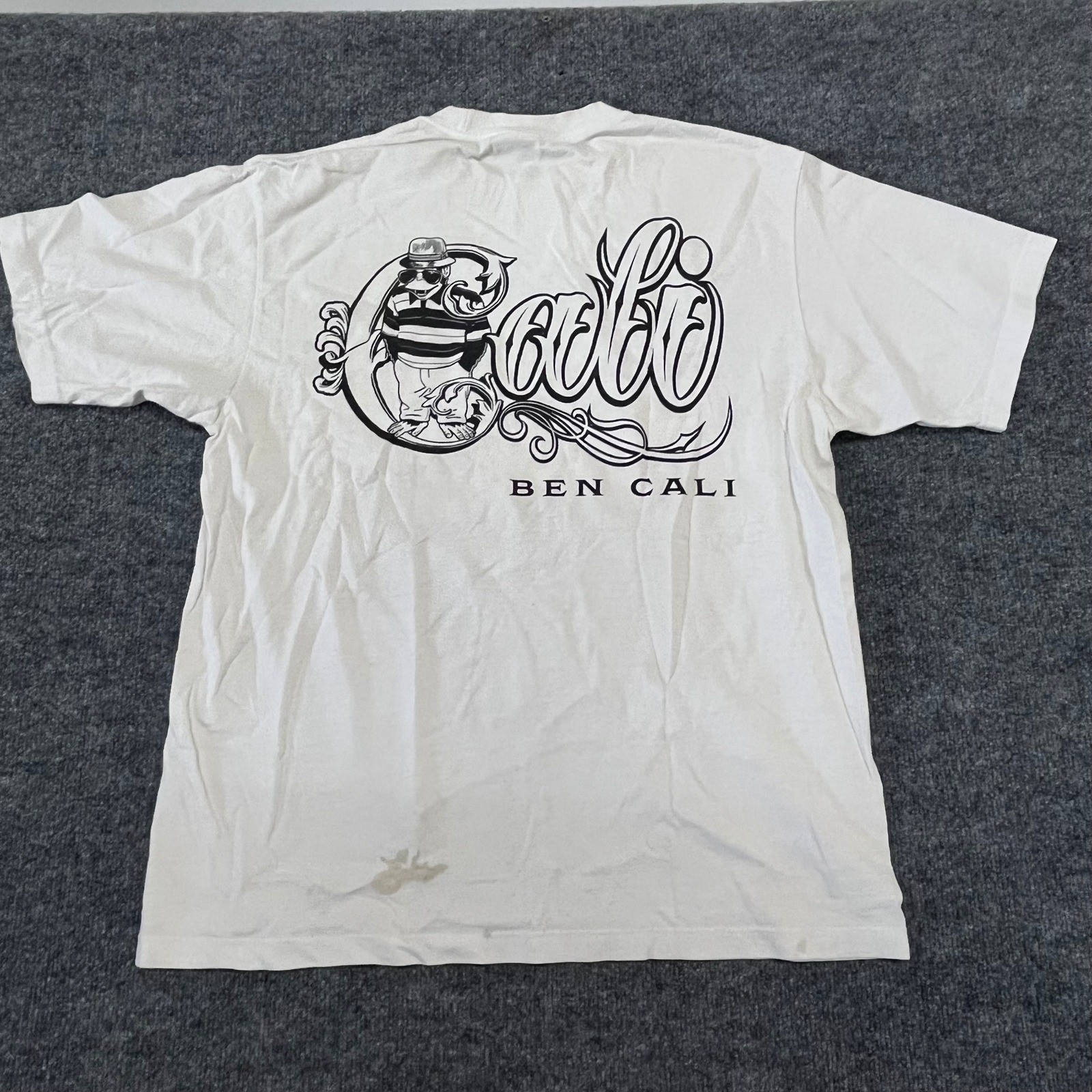 Shaka Wear T-Shirt Mens Size XL White Ben Cali Graphic Heavy Cotton Streetwear gallery