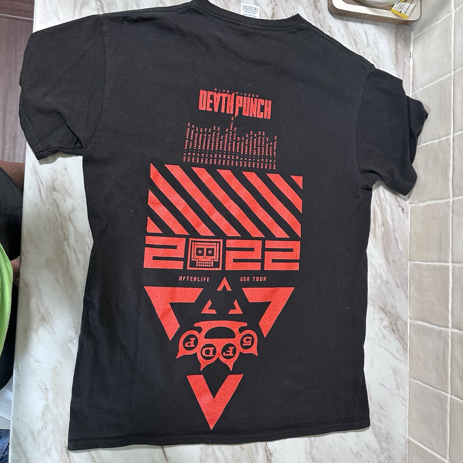 Five Finger Death Punch Shirt Mens M Black Afterlife World Tour 2023 Concert gallery