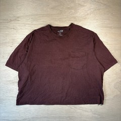 Duluth Trading Co Mens 2XL Longtail T Relaxed Fit Burgundy Pocket T Shirt
