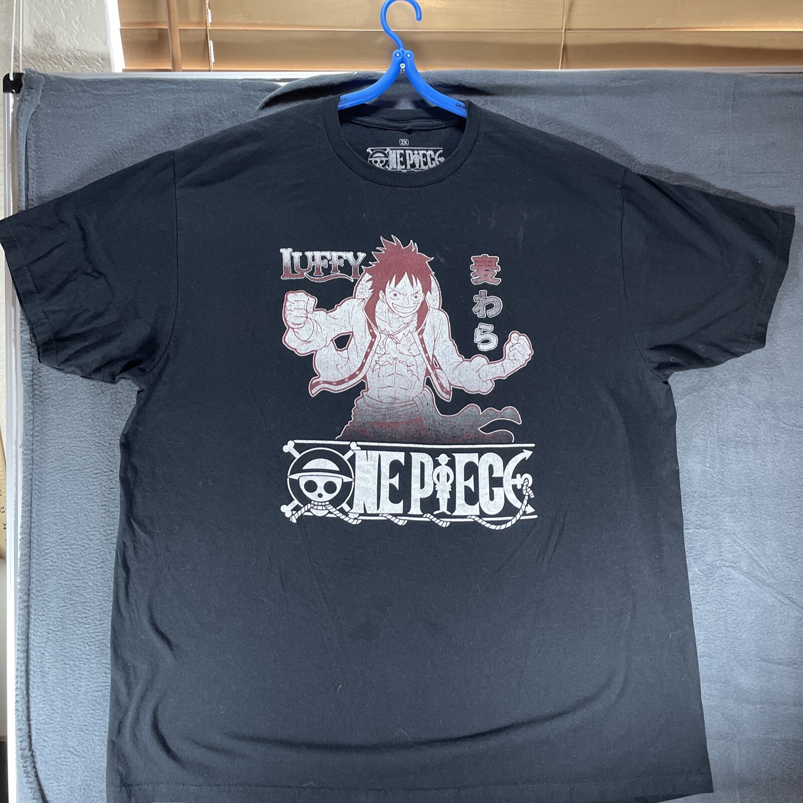 One Piece Luffy Graphic Shirt Men Adult 2XL Black Anime TV Show Ripple Junction gallery