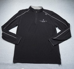 Tasc Performance Quarter Zip Pullover Mens Medium Black Bamboo Pebble Beach Golf