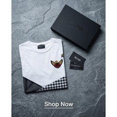 Bullfrog XL New Generation White Houndstooth Patch Graphic T-Shirt Mens Cotton