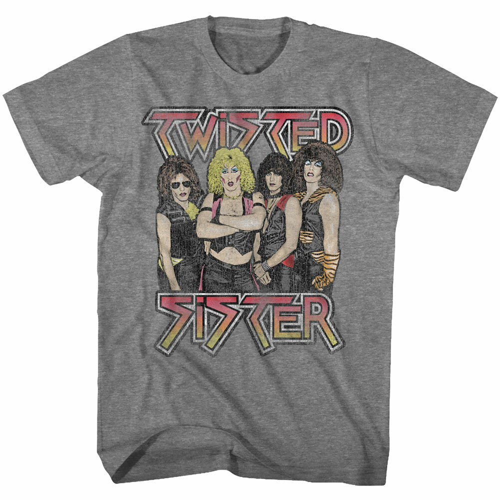 Twisted Sister Group Drawing Men's T Shirt 70's Metal Band Music Merch gallery