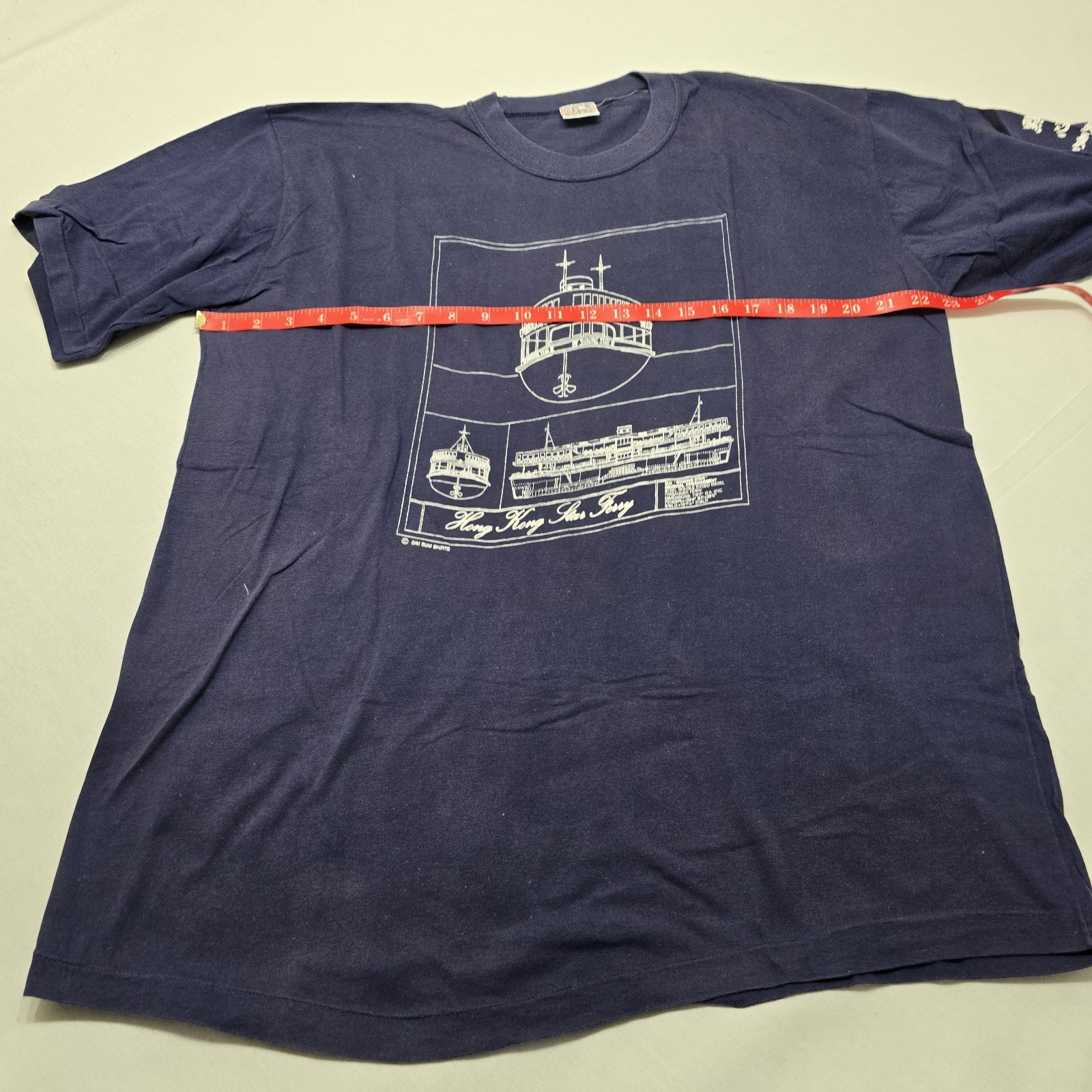 Vintage 80's Dim Sum Shirts Hong Kong Star Ferry Tshirt Single Stitch Size XL gallery