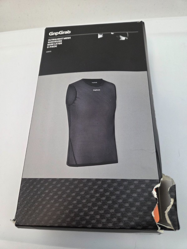 Gripgrab Men’s Medium Black 3 Pack of Ultraligth Mesh Sleeveless Base Layer Top