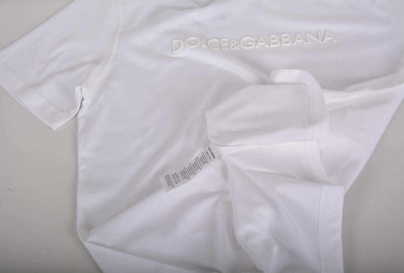 Men's Dolce & Gabbana White Tonal Logo T-Shirt Men's Size Medium gallery