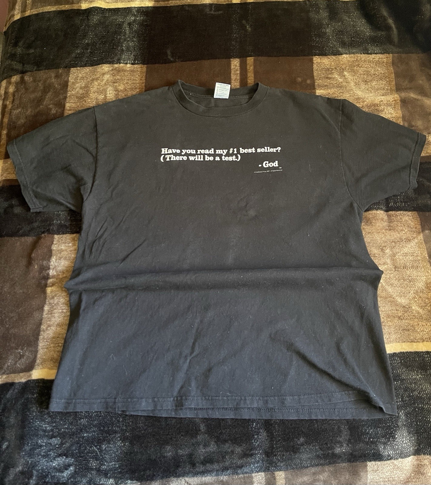 Vtg 99’ Godspeaks T-shirt XL Black ‘Have You Read My #1 Seller’ Short Sleeve