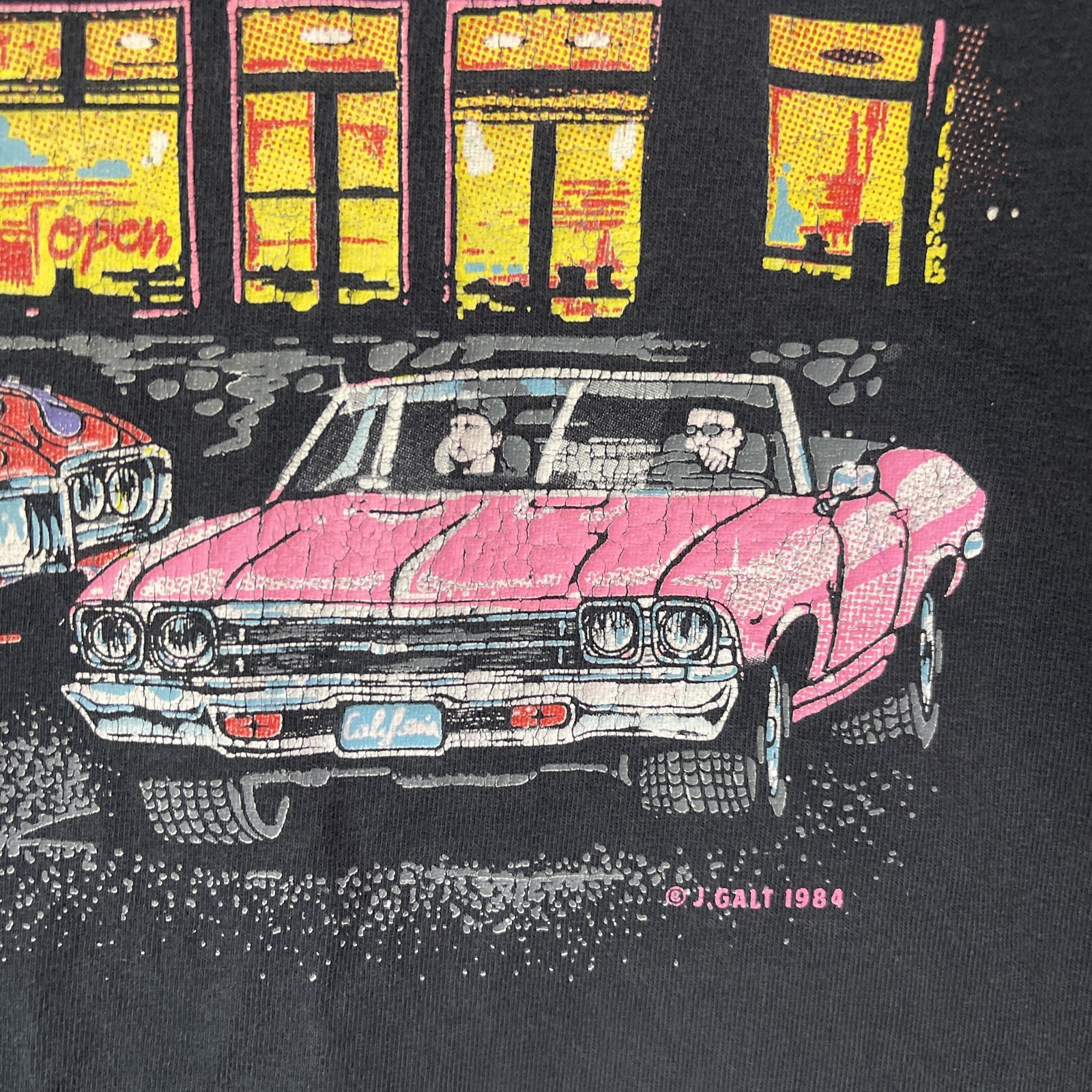 J Galt Shirt Mens Extra Large XL Streetwear Black Adult Al’s Burgers Hot Rods gallery