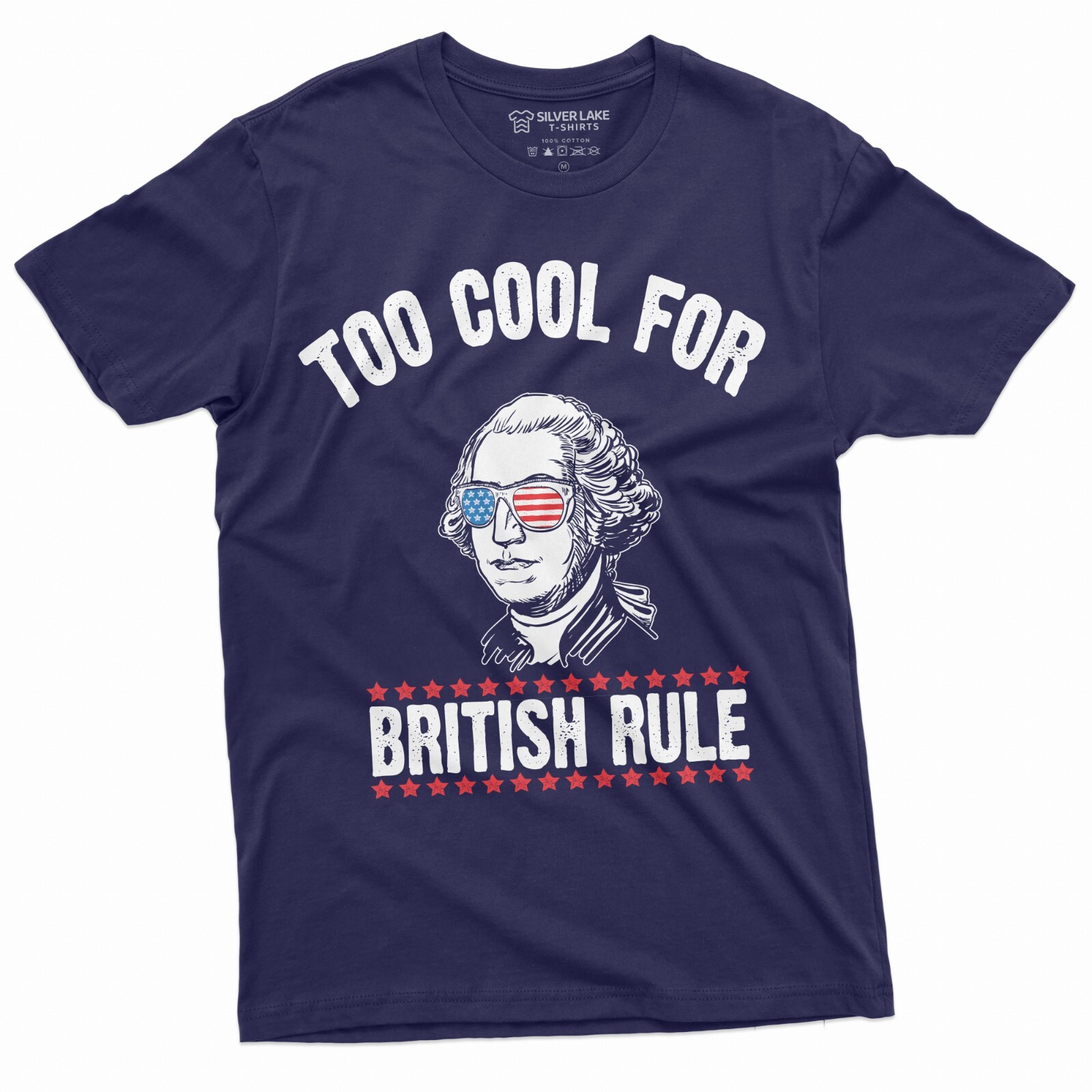 4th of July George Washington Too Cool for British Rules Tee Shirt gallery