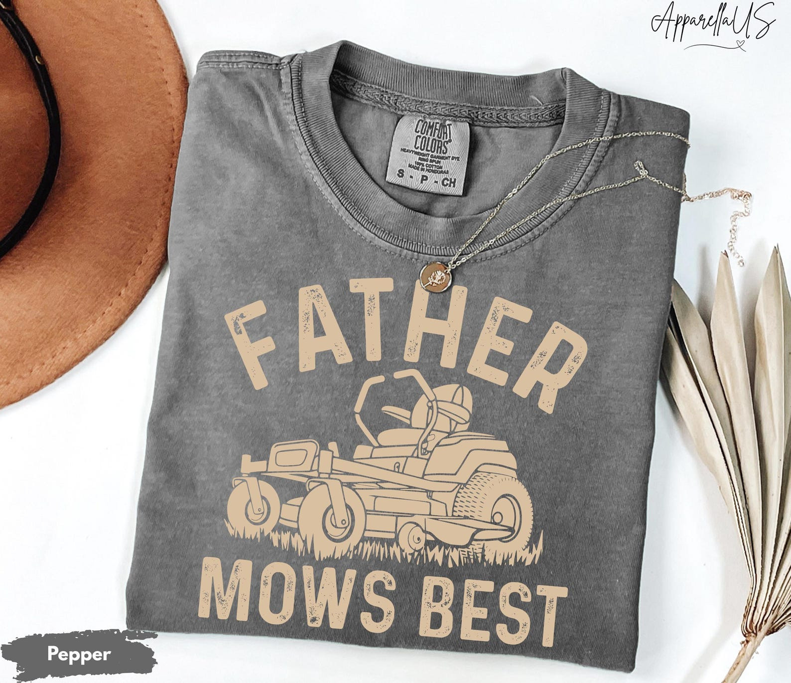 Father Mows Best Shirt Funny Dad T-Shirt Father's Day Gift Lawn S-2XL gallery