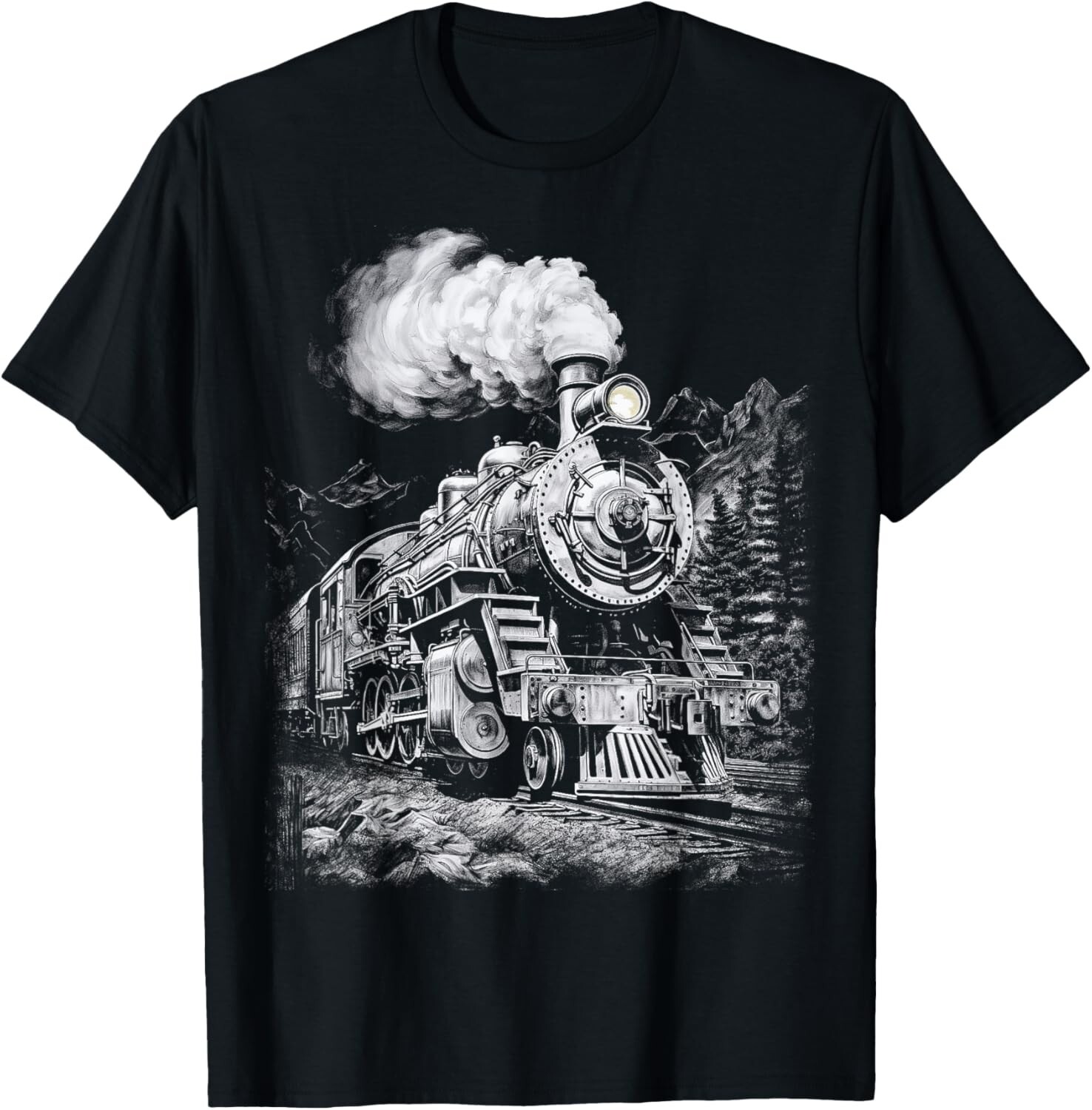 Steam Engine Train Steam Train Locomotive vintage Train Gift Unisex T-Shirt gallery