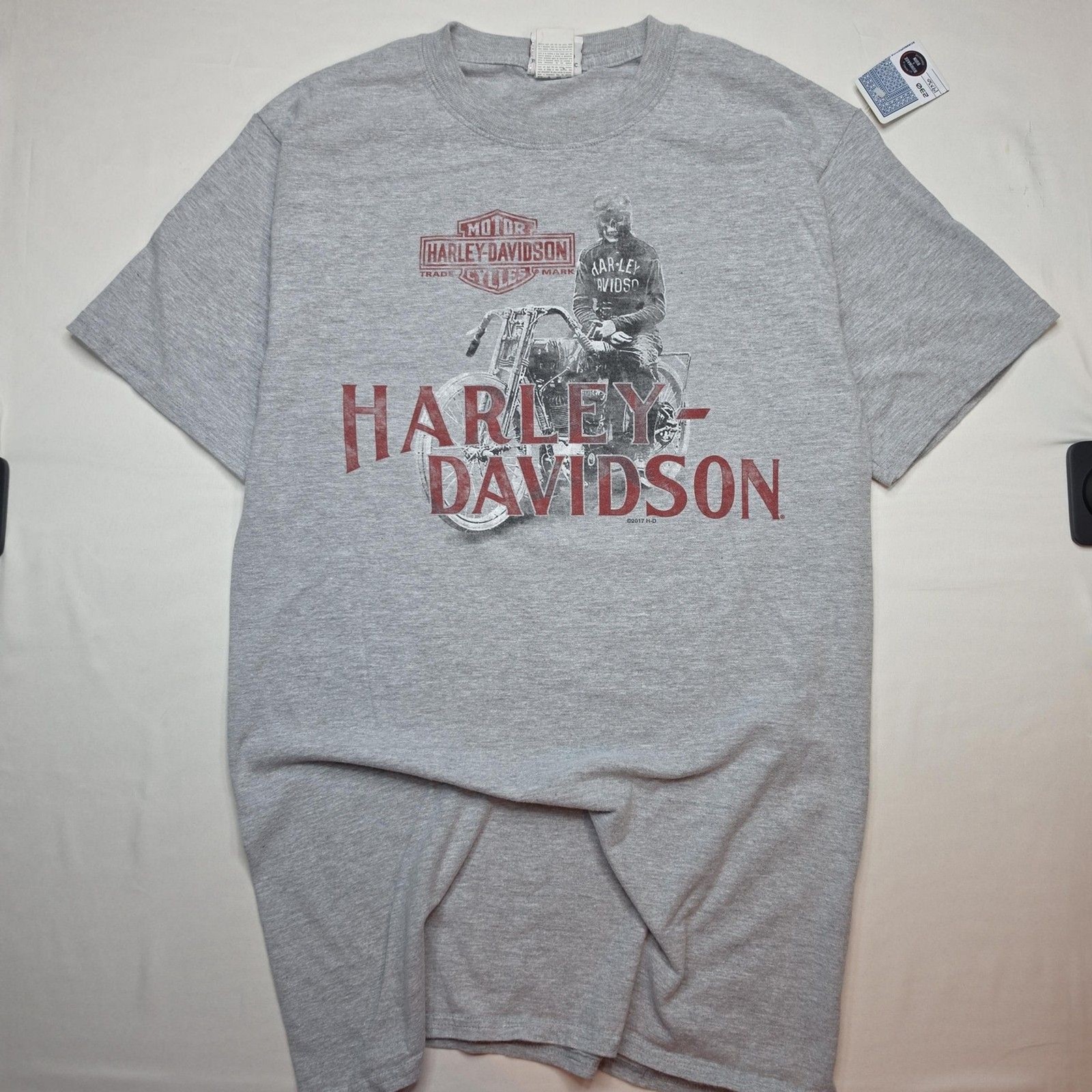 Harley-Davidson Shirt Mens Medium Tall Gray Big Sky Great Falls Montana Biker gallery