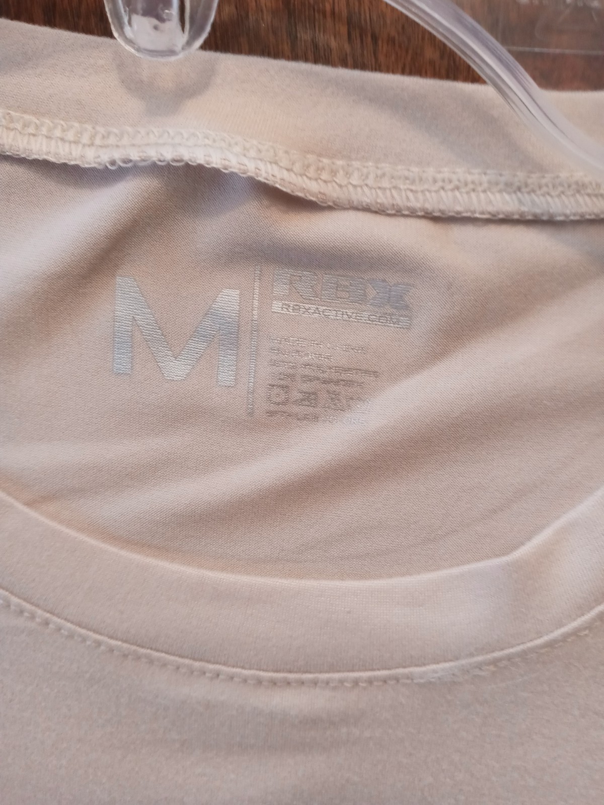 RBX Men's Crew Neck T-shirt Short Sleeve Size MED Ivory Color Casual Active Wear gallery