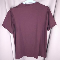 Quince Flowknit Breeze Performance Tee Mens XL Burgundy Crew Neck Buttery Soft