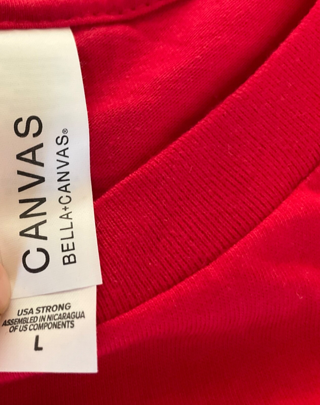 Bella+Canvas Unisex T Shirt Short-Sleeve 100% Cotton Jersey Tee 3001C Red Large gallery